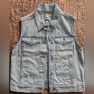 Madewell Light Blue Denim Vest